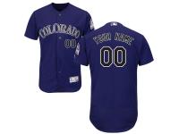 Colorado Rockies Majestic Flexbase Authentic Collection Custom Jersey - Purple