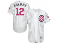 Cubs #12 Kyle Schwarber White (Blue Strip) Flexbase Authentic Collection 2016 Mother Day Stitched Baseball Jersey