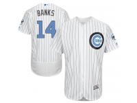 Cubs #14 Ernie Banks White (Blue Strip) Flexbase Authentic Collection 2016 Father Day Stitched Baseball Jersey