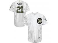 Cubs #21 Sammy Sosa White (Blue Strip) Flexbase Authentic Collection 2016 Memorial Day Stitched Baseball Jersey