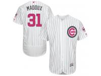 Cubs #31 Greg Maddux White (Blue Strip) Flexbase Authentic Collection 2016 Mother Day Stitched Baseball Jersey
