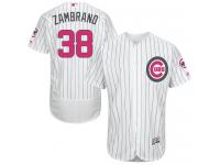 Cubs #38 Carlos Zambrano White (Blue Strip) Flexbase Authentic Collection 2016 Mother Day Stitched Baseball Jersey