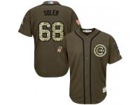 Cubs #68 Jorge Soler Green Salute to Service Stitched Baseball Jersey