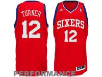 Evan Turner Philadelphia 76ers adidas Swingman Road Jersey - Red