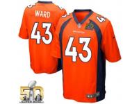 Game T.J. Ward Men Jersey - Denver Broncos #43 Home Orange Super Bowl 50 Bound Nike NFL