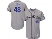 Gray Boone Logan Men #48 Majestic MLB Colorado Rockies Flexbase Collection Jersey