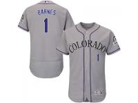 Gray Brandon Barnes Men #1 Majestic MLB Colorado Rockies Flexbase Collection Jersey