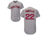 Gray Rick Porcello Men #22 Majestic MLB Boston Red Sox Flexbase Collection Jersey