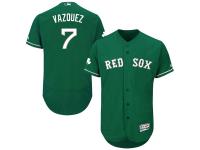 Green Celtic Christian Vazquez Men #7 Majestic MLB Boston Red Sox Flexbase Collection Jersey