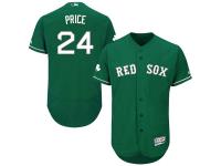 Green Celtic David Price Men #24 Majestic MLB Boston Red Sox Flexbase Collection Jersey