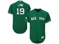 Green Celtic Fred Lynn Men #19 Majestic MLB Boston Red Sox Flexbase Collection Jersey