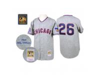 Grey 1968 Throwback Billy Williams Men #26 Mitchell And Ness MLB Chicago Cubs Jersey
