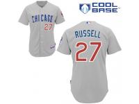 Grey Addison Russell Men #27 Majestic MLB Chicago Cubs Cool Base Road Jersey
