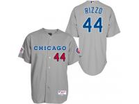 Grey Anthony Rizzo Men #44 Majestic MLB Chicago Cubs 1990 Turn Back The Clock Jersey