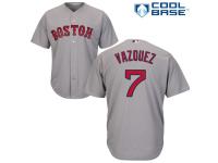 Grey Christian Vazquez Men #7 Majestic MLB Boston Red Sox Cool Base Road Jersey