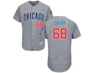Grey Jorge Soler Men #68 Majestic MLB Chicago Cubs Flexbase Collection Jersey