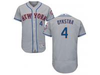 Grey Lenny Dykstra Men #4 Majestic MLB New York Mets Flexbase Collection Jersey