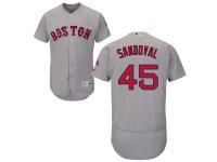 Grey Pedro Martinez Men #45 Majestic MLB Boston Red Sox Flexbase Collection Jersey
