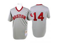 Grey Throwback Jim Rice Men #14 Mitchell And Ness MLB Boston Red Sox Jersey