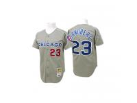 Grey Throwback Ryne Sandberg Men #23 Mitchell And Ness MLB Chicago Cubs Jersey