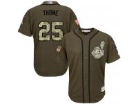 Indians #25 Jim Thome Green Salute to Service Stitched Baseball Jersey