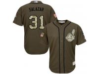 Indians #31 Danny Salazar Green Salute to Service Stitched Baseball Jersey