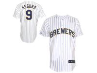 Jean Segura Milwaukee Brewers Youth #9 Majestic Replica Jersey - White Pinstripe