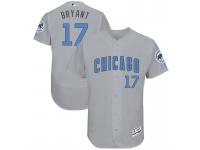 Kris Bryant #17 Men Chicago Cubs 2017 Father Day Gray Flex Base Jersey