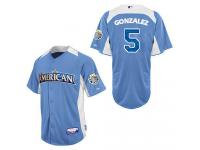 Light Blue Carlos Gonzalez Men #5 Majestic MLB Colorado Rockies American League 2012 All-Star BP Jersey