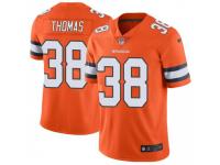 Limited Men's Shamarko Thomas Denver Broncos Nike Color Rush Vapor Untouchable Jersey - Orange
