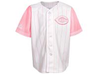 Majestic Cincinnati Reds Toddler Girls Replica Jersey - White Pink