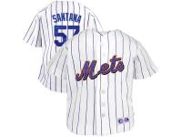 Majestic Johan Santana New York Mets Preschool Home Replica Player Jersey - White Royal Blue Pinstripe
