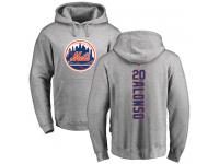Men #20 Pete Alonso Ash Baseball - Backer New York Mets Pullover Hoodie