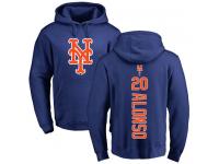 Men #20 Pete Alonso Royal Blue Baseball - Backer New York Mets Pullover Hoodie