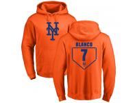 Men #7 Gregor Blanco Orange Baseball - RBI New York Mets Pullover Hoodie