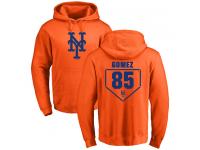 Men #85 Carlos Gomez Orange Baseball - RBI New York Mets Pullover Hoodie