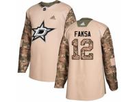 Men Adidas Dallas Stars #12 Radek Faksa Camo Veterans Day Practice NHL Jersey