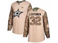 Men Adidas Dallas Stars #32 Kari Lehtonen Camo Veterans Day Practice NHL Jersey