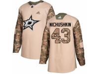 Men Adidas Dallas Stars #43 Valeri Nichushkin Camo Veterans Day Practice NHL Jersey