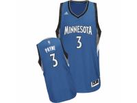 Men Adidas Minnesota Timberwolves #3 Adreian Payne Swingman Slate Blue Road NBA Jersey