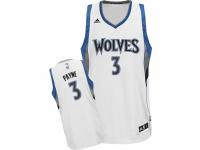 Men Adidas Minnesota Timberwolves #3 Adreian Payne Swingman White Home NBA Jersey