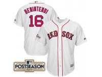 Men Andrew Benintendi #16 Boston Red Sox 2017 Postseason White Cool Base Jersey