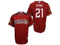 Men Arizona Diamondbacks #21 Zack Greinke 2017 Spring Training Cactus League Patch Brick Cool Base Jersey