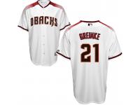 Men Arizona Diamondbacks Zack Greinke #21 White 2017 Cool Base Jersey