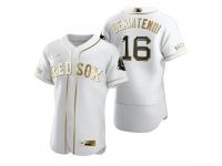 Men Boston Red Sox Andrew Benintendi Nike White Golden Edition Jersey