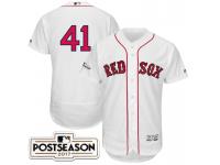 Men Boston Red Sox Chris Sale #41 White 2017 Postseason Patch Flex Base Jersey