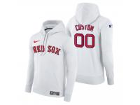 Men Boston Red Sox Custom Nike White Home Hoodie