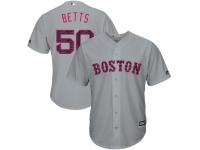 Men Boston Red Sox Independence Day #50 Mookie Betts 2017 Stars & Stripes Gray Cool Base Jersey
