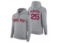 Men Boston Red Sox Kevin Plawecki Nike Gray Road Hoodie