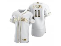 Men Boston Red Sox Rafael Devers Nike White Golden Edition Jersey